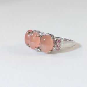 Rhodochrosite and Pink Tourmaline Ring Size 5-1/4